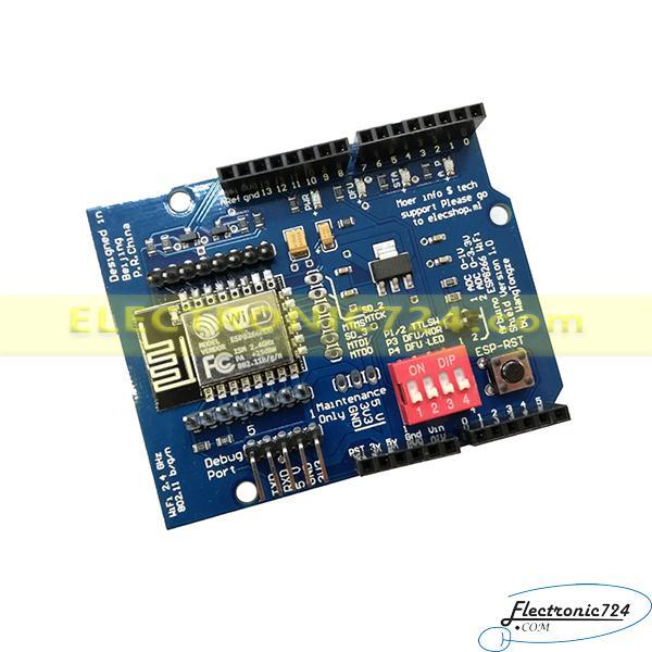 شیلد  ARDUINO UNO ESP8266 WIFI SHIELD GPIO